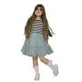 thumbnail image 2 of Wear Sierra Girls' Fit and Flare Combo, Striped Bodice, Lace Skirt, Cotton, Size 3, 1-Pack, 2 of 4