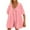 Pink#1, variant on Fuwddey Jumpsuits for Women Casual Romper Dress with Shorts Striped Romper Overall Oversized Short Jumpsuit V Neck Puff Sleeve Mini Dress