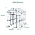 thumbnail image 7 of Heavy Duty Walk-In Greenhouse Kit for Backyard & Indoor Use – PE Cover – 8 Shelves – Mesh Side Windows – Portable & Weatherproof – Transparent Color, 7 of 7