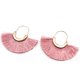 thumbnail image 2 of Pendiente de borla en forma de abanico duradero Ins Elegance moda exquisita joyería colgante de oreja elegante decoración para mujeres niñas Ropa, zapatos y accesorios Miscelánea Rosado Jumpingount AP008626-03, 2 of 6