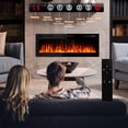thumbnail image 3 of Waleaf 50” Ultra Thin Electric Fireplace Heater, Recessed Wall Mounted Fireplace with Multicolor Flame & Remote Control, 3 of 7