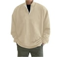 thumbnail image 2 of Edvintorg Korean Streetwear Men's Half Zipper Sweatshirts Solid Color Stand-Up Collar Long Sleeve Blouse Shirt Casual Oversized Sweatshirt, 2 of 6