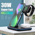 thumbnail image 2 of Soporte de cargador inalámbrico 3 en 1 SIKAI CASE Qi 15W para Apple Watch iwatch S8 Airpods Pro iphone 14 13 12 XS XR, 2 of 2