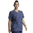 thumbnail image 4 of Dickies EDS Scrubs Top For Women V-Neck Print Plus Size DK717, 4XL, Safari Spots, 4 of 6