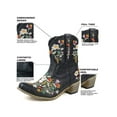 thumbnail image 4 of Audeban Womens Cowboy Boots Embroidery Cowgirl Western Low Block Mid Calf Riding Boots, 4 of 8