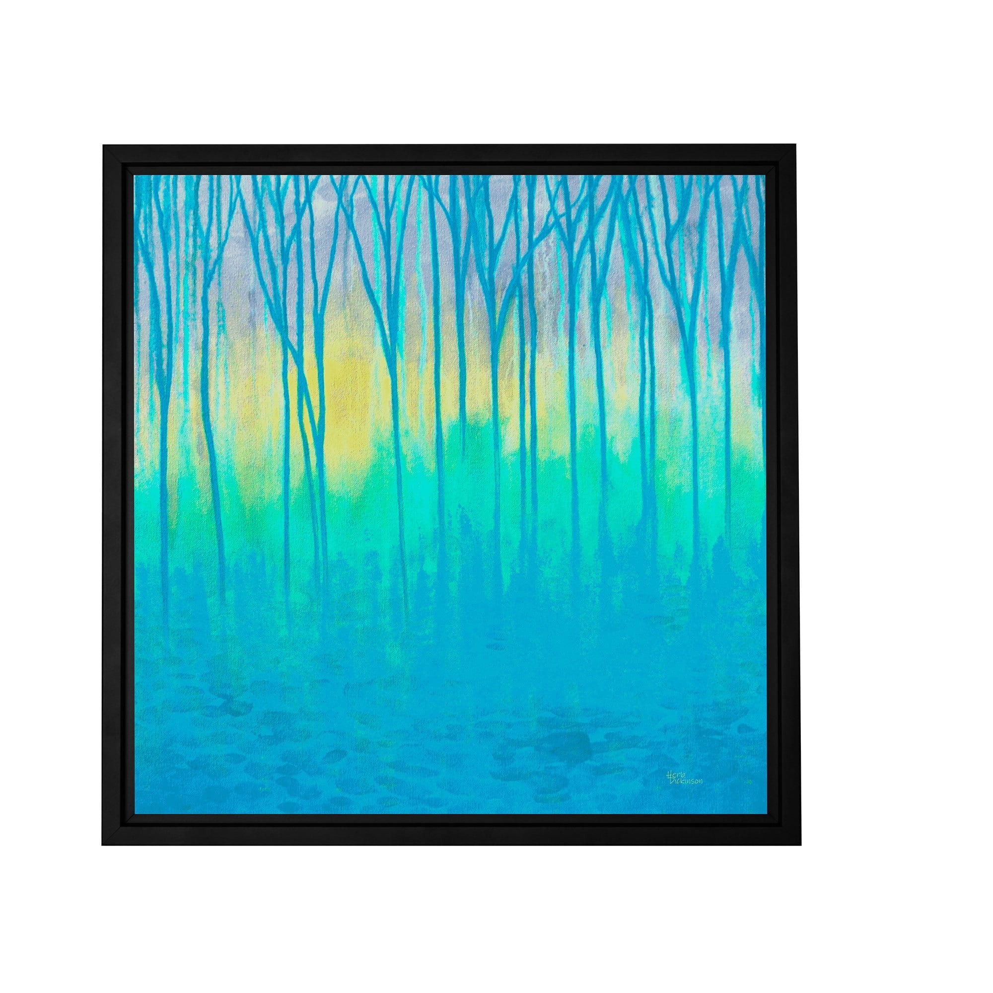 Herb Dickinson "Lagoon's Edge" Floater-Framed Gallery-Wrapped Canvas