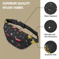 thumbnail image 5 of Fanny Pack Black Christmas Ornament Pattern Waist Pack Bag,Running Cross Bag,Waterproof Large Fanny Packs for Women Men for Travel Running Hiking Cycling, 5 of 6
