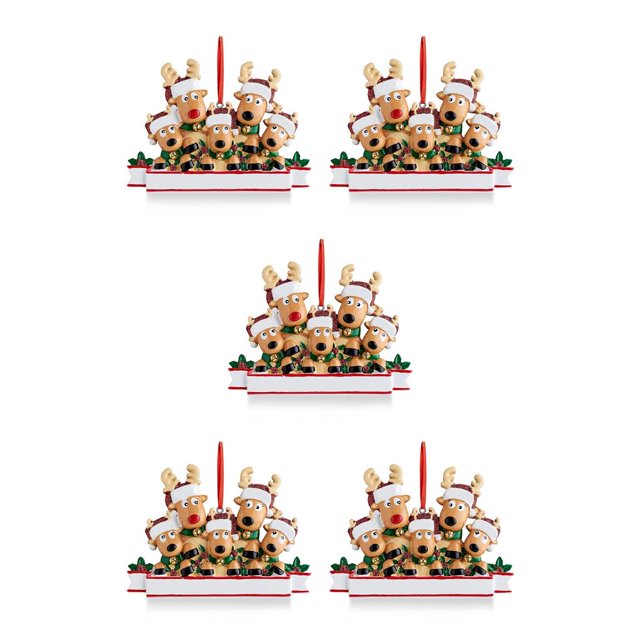 Adorno colgante para árbol de Navidad Inteprter decoración de sala de estar resina 5 animales
