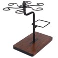 thumbnail image 2 of Glass Drying Rack, Stable Structure Wine Glass Holder, Iron And Wood Materials Easy To Clean Wine Glass Organizer, For Homes Restaurants Hotels Bars Black, 2 of 8
