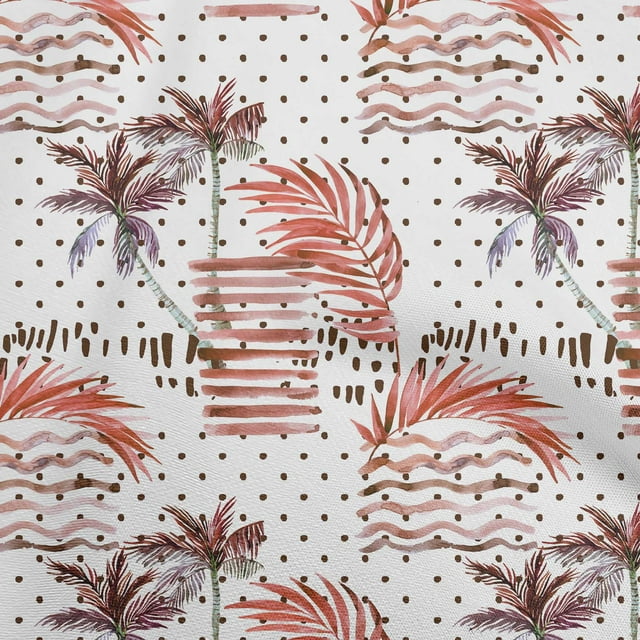 oneOone Cotton Poplin Twill Red Fabric Tropical Craft Projects Decor Fabric Printed By The Yard 56 Inch Wide