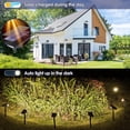 thumbnail image 2 of Solar Spot Lights Outdoor Garden IP65 Waterproof, 45 LEDs USB & Solar Powered Landscape Spotlight, 3 Modes Warm White Auto ON/Off House Lights, Bright Lighting for Yard, Tree, Flagpole, 4 Pack, 2 of 7