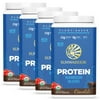 Sunwarrior - Warrior Blend - Organic Vegan Protein Powder with BCAAs and Pea Protein (Chocolate, 30 Servings) - (4 Pack)