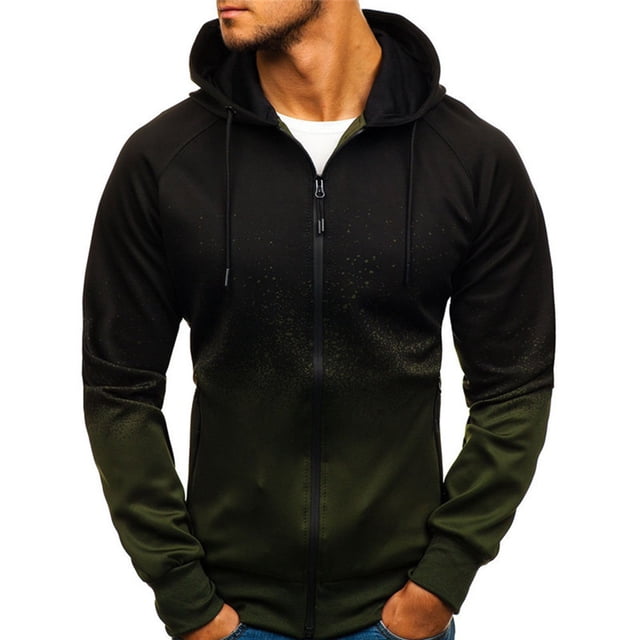 Drppepioner Men'S Autumn Color Matching Splicing Jacket Sweater Casual Jacket