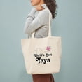 thumbnail image 4 of CafePress - Yaya Gift Worlds Best - Unisex Canvas Tote Bag, Beige, 1-Piece, 4 of 8
