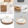 thumbnail image 4 of RANDEFURN Serving Platters and Trays,7-Set Porcelain Serving Tray,Food Tray 15.5 x 15.5 inches, Multi Sectional Snack Serving Trays, Perfect for Chips and Dip, Veggies Portable Handle,Gold, 4 of 9