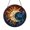 Stained Glass 7.87 Inch, variant on Celestial Symbol Window Glass Suncatcher Ornament, Sun Moon Light Catcher Hanging for Meditation Space Decor