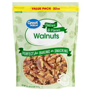 Great Value Walnuts Halves & Pieces, 16 Oz - Walmart.com