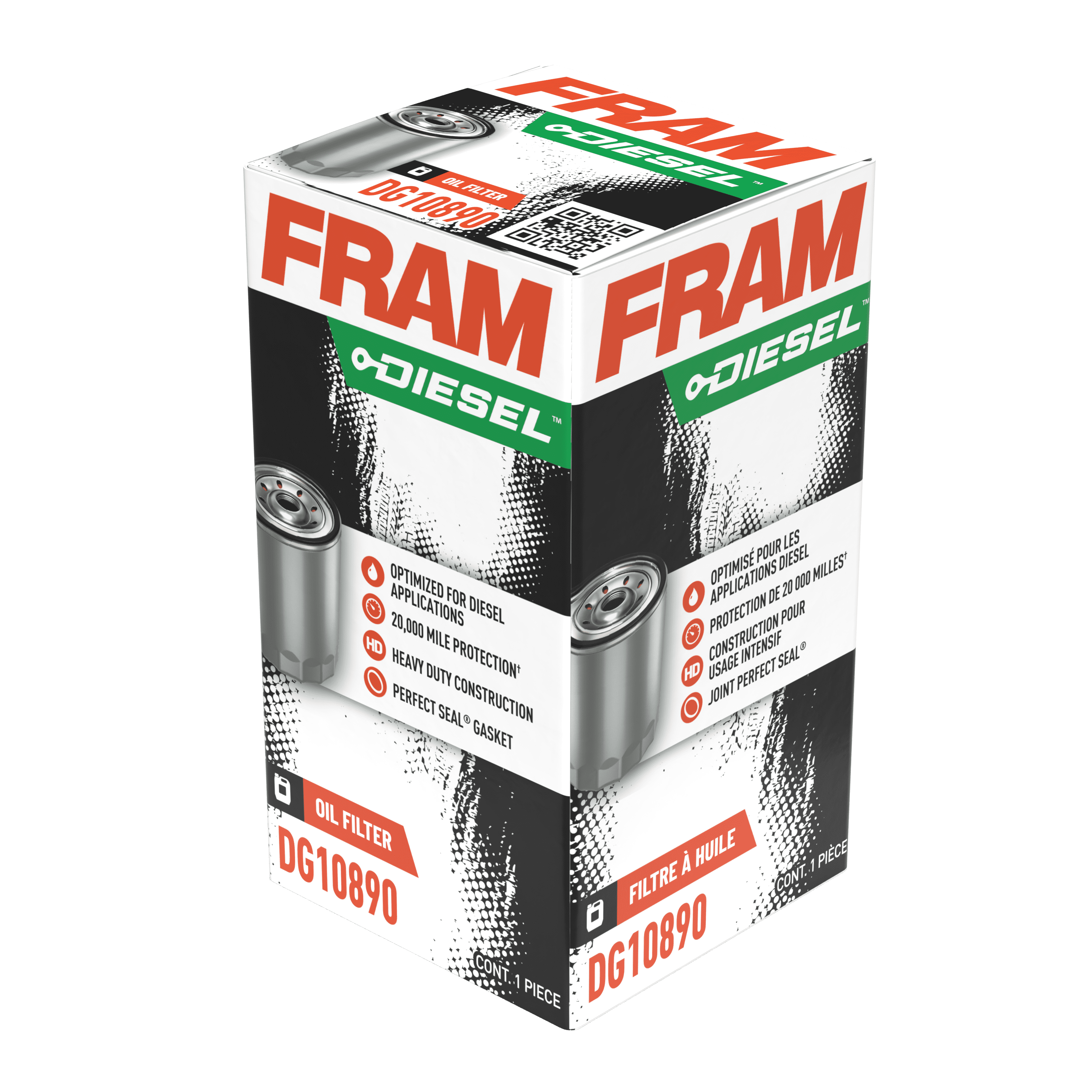 FRAM Diesel DG10890 20,000 Mile Oil Filter, Fits Select Diesel Vehicles