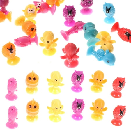 

NUOLUX 24PCS Cartoon Plastic Sucker Dolls Mini Sucker Animal Toy for Kids Children Toddlers (Random Pattern)
