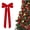 Red, variant on Velvet Bow Decoration, Large Christmas Tree Topper & Wreath Hanging Ornament for Holiday Home Decor