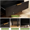 thumbnail image 6 of TROPOW Fluted 3 Drawers Dresser, Wide Wood Chest of Drawers, Modern Storage Dresser Chest of Drawers Organizer with Metal Legs and Anti-Tipping Device for Bedroom Living Room, 6 of 7