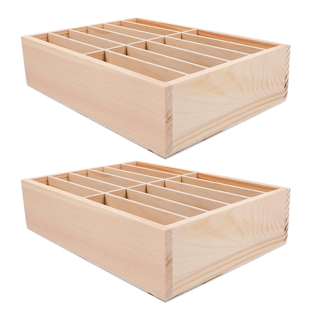 ETHZZLE 2Pcs Beige Wooden Phone Holder Desktop Organizer for Classroom Phone Management and Storage