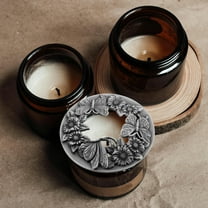 SEWCHICS Candle Jar Topper with Elegant Hollow Cover for Decorative Candle