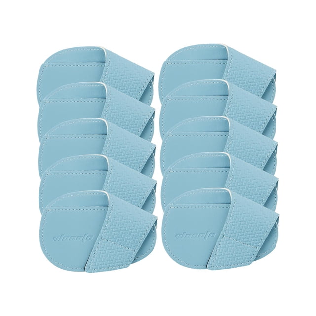 10 Pcs Couvre-Chefs de Fer de Golf Housse de Protection en PU Durable Léger Bleu Clair
