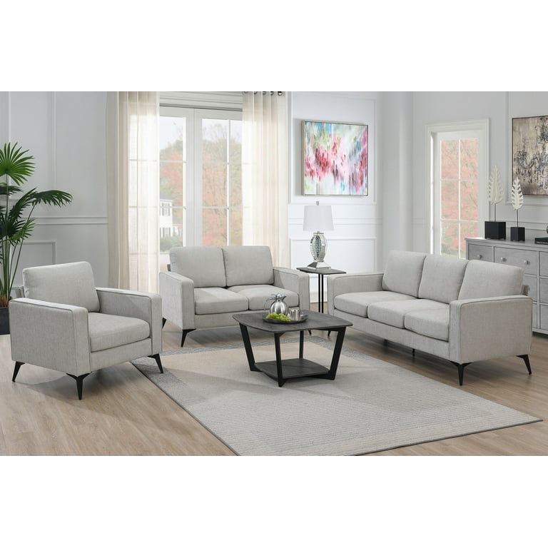 3 Piece Sofa Sets Upholstered Couches Sets Including 3 Seat Sofa