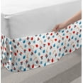 thumbnail image 2 of Christmas Bed Skirt, Snowflakes Surprise Present Boxes Classical Candy Canes and Noel Baubles, Elastic Bedskirt Dust Ruffle Wrap Around for Bedding Decor, 4 Sizes, Scarlet Blue Beige, by Ambesonne, 2 of 2
