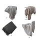thumbnail image 5 of Ounissouiy Mantas nórdicas, blancas, informales, ligeras, suaves, estilo cómodo, decorativas, cálidas, grandes, para sofá, Camping Decoración del hogar Gris claro 127×220CM Ounissouiy HA071923-04, 5 of 6