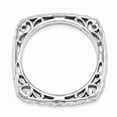 thumbnail image 2 of Solid 925 Sterling Silver Stackable Square Ring Eternity Band Size 6, 2 of 5