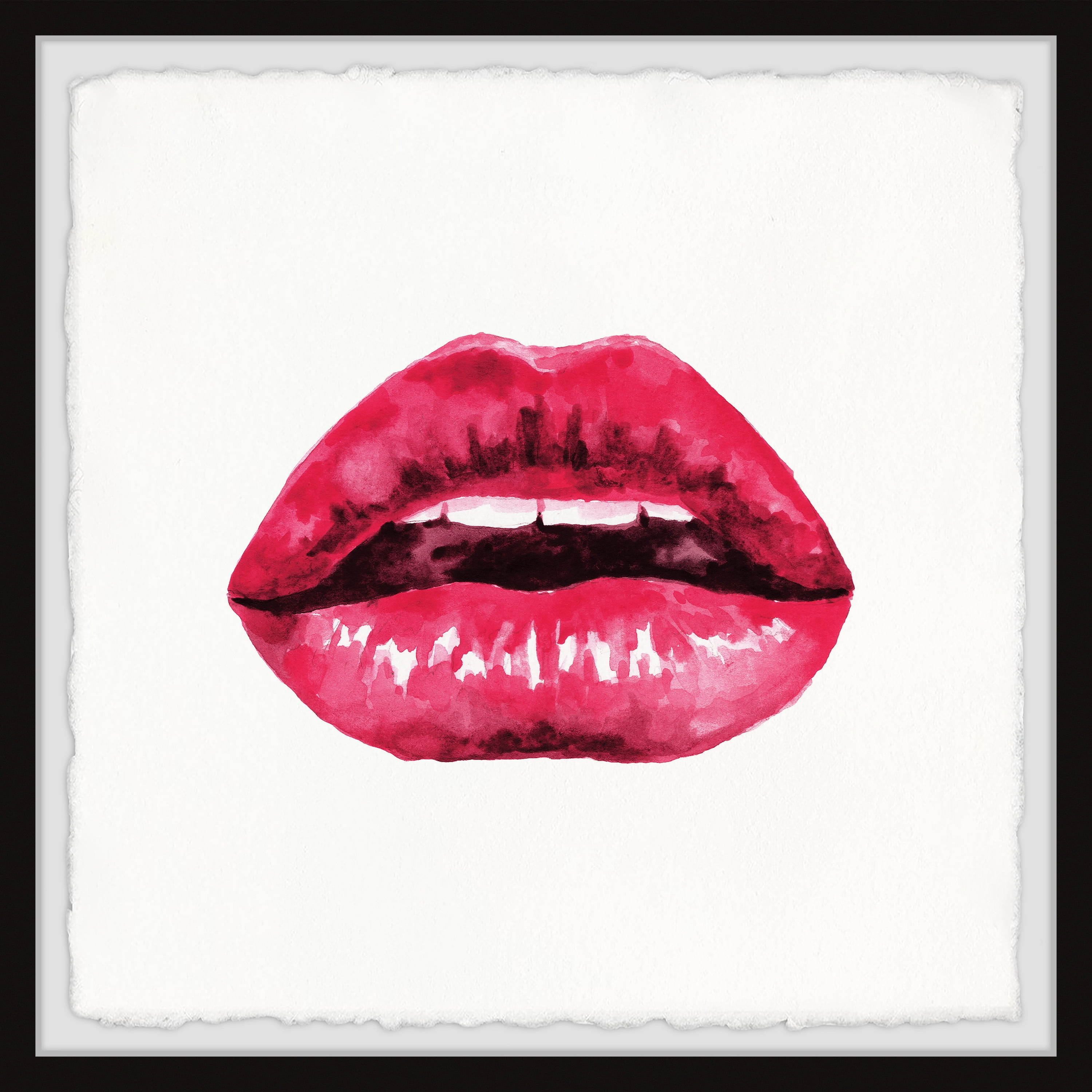 Marmont Hill "Seductive Lips" Framed Painting Print