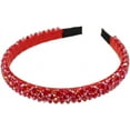 thumbnail image 1 of HSHDLDF Serre-Tête Mode Étincelant 4 Rangées Cristal Strass Perles (Rouge), 1 of 7