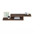 thumbnail image 5 of Furinno Indo Wall Mounted Floating Media Console, 47 Inch, Columbia Walnut, 5 of 6