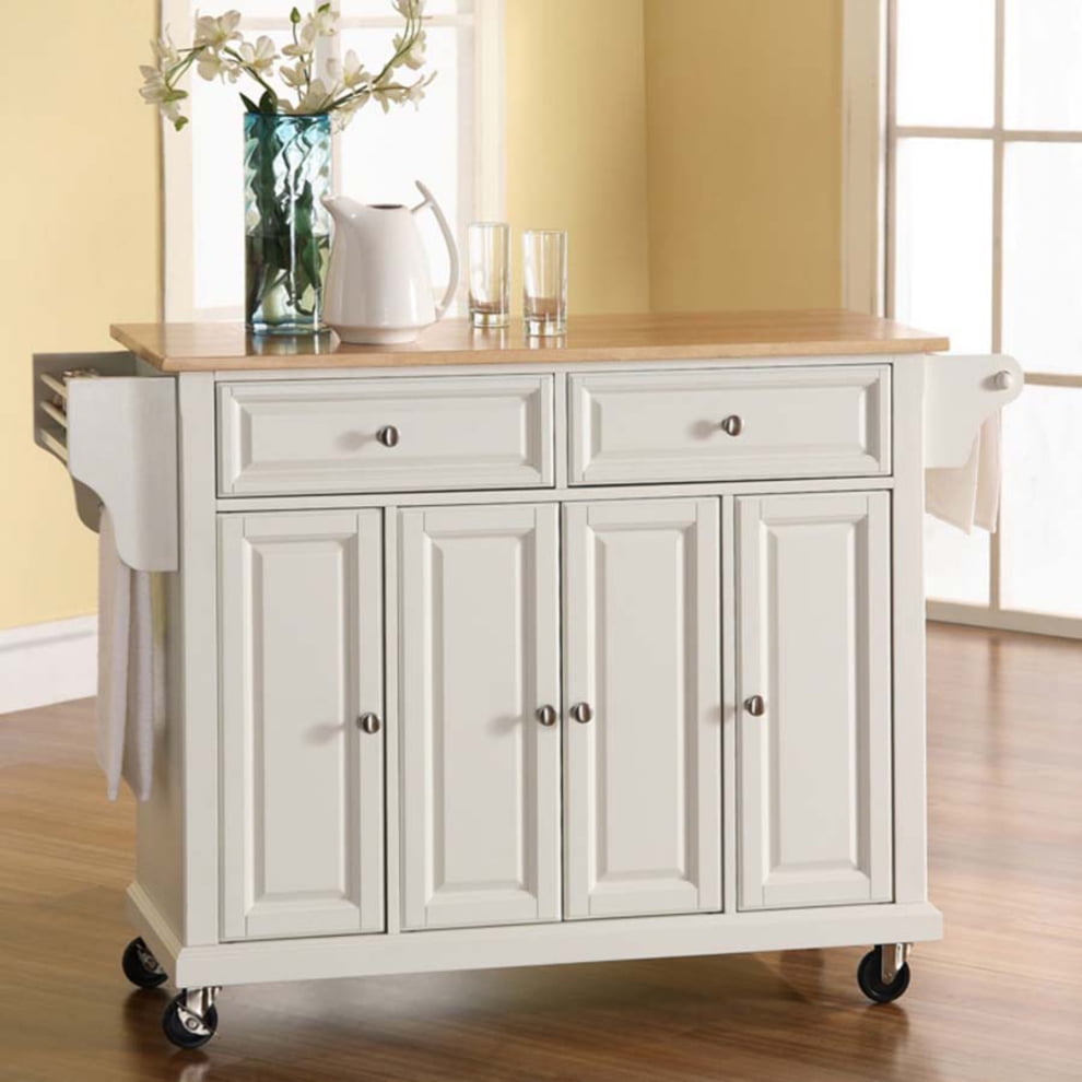 Crosley Natural Wood Top Kitchen Cart/Island