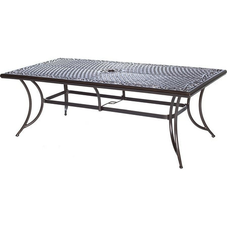 Hanover Traditions 9-Piece Rust-Free Aluminum Outdoor Patio Dining Set with Blue Cushions, 8 Dining Chairs and Aluminum Rectangular Dining Table, TRADDN9PC-BLU