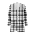 thumbnail image 4 of Swuxness Girls Print Cardigan Outerwear Long Sleeve with Pockets Casual Open Front Fashion Shirts Black 7-8 Years, 4 of 4