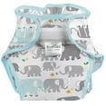 thumbnail image 1 of Kushies Baby Infant Waterproof Diaper Wrap White Elephants, 1 of 2