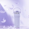 thumbnail image 3 of Zak Designs Harmony 2-in-1 Coffee Tumbler for Travel or At Home, 30oz Recycled Stainless Steel is Leak-Proof When Closed and Vacuum Insulated with Handle (Smoky Lilac), 3 of 13
