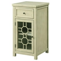Furniture of America Jennifer I Wood 1-Drawer Side Table in Antique White