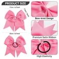 thumbnail image 2 of BDKWID-Large Pink Hair Bows, 4-Pack Grosgrain Ribbon Cheer Bows, Classic Style Hair Accessories, 2 of 4