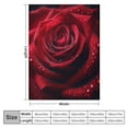 thumbnail image 4 of Orinice Rose Water Droplets Warm Lightweight Blanket Soft Fleece Throw Blanket for Living Rooms Sofa Decor All Seasons Bedding Gift, Soft Plush Blankets 60x80in, 4 of 6