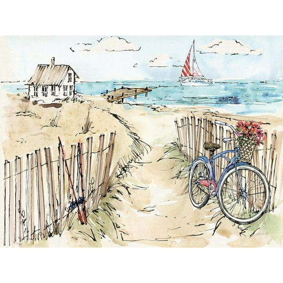 Art.com Coastal Catch V Art Print by Anne Tavoletti, 16" x 12"