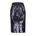 thumbnail image 6 of Elainilye Fashion Sparkly Skirts Sequin Zipper Skirt Bodycon Mini Party Glitter Skirts,Black, 6 of 7