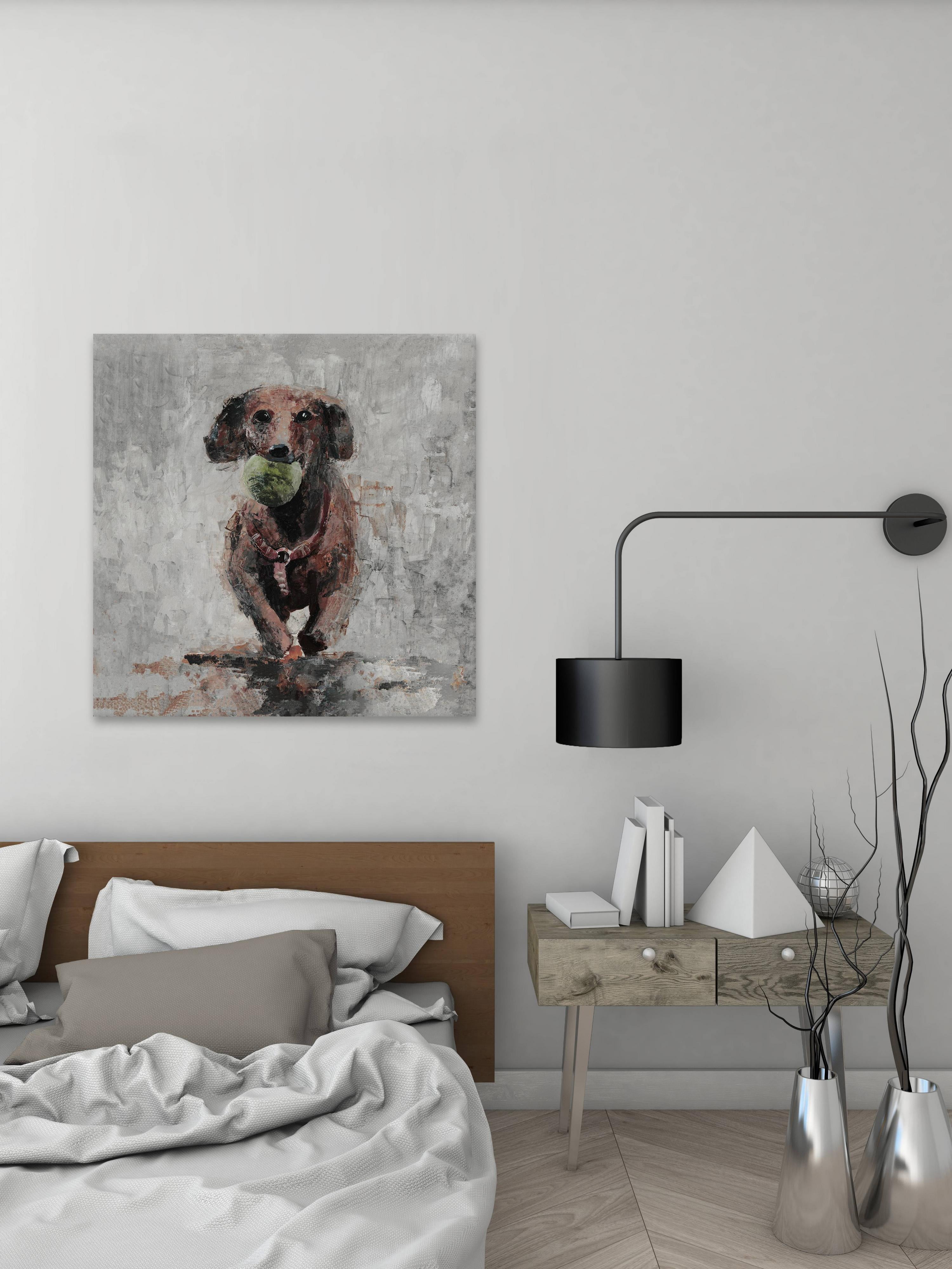 Marmont Hill Throw the Ball Canvas Wall Art