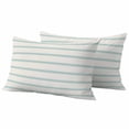 thumbnail image 2 of Pack of 2 Outdoor Pillow Covers 20x12 Inch Waterproof Turquoise Striped Throw Pillow Covers,Decorative Couch Pillow Case Sham Farmhouse Pinstripes Geometric Color Patio Pillowcases Cushion Cover, 2 of 8