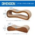 thumbnail image 2 of Zephypaws Cat Scratcher Lounge Bed Curve-Shaped Cardboard Cat Scratching Pad, 2 of 7