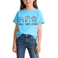 thumbnail image 2 of Afuyipoi Girls Print T-Shirts,Lover Shirt Casual Summer Crewneck Graphic Tees Light Blue 12-14 T, 2 of 5
