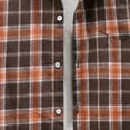 thumbnail image 6 of FAFWYP Mens Button Down Shirts Long Sleeve Casual Plaid Flannel Shirt Plaid Shacket Jacket with Pockets, 6 of 8